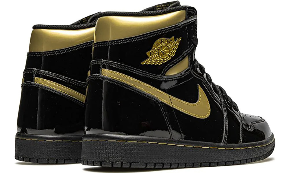 Air Jordan 1 High "Black Metallic Gold" sneakers - ARABIA LUXURY