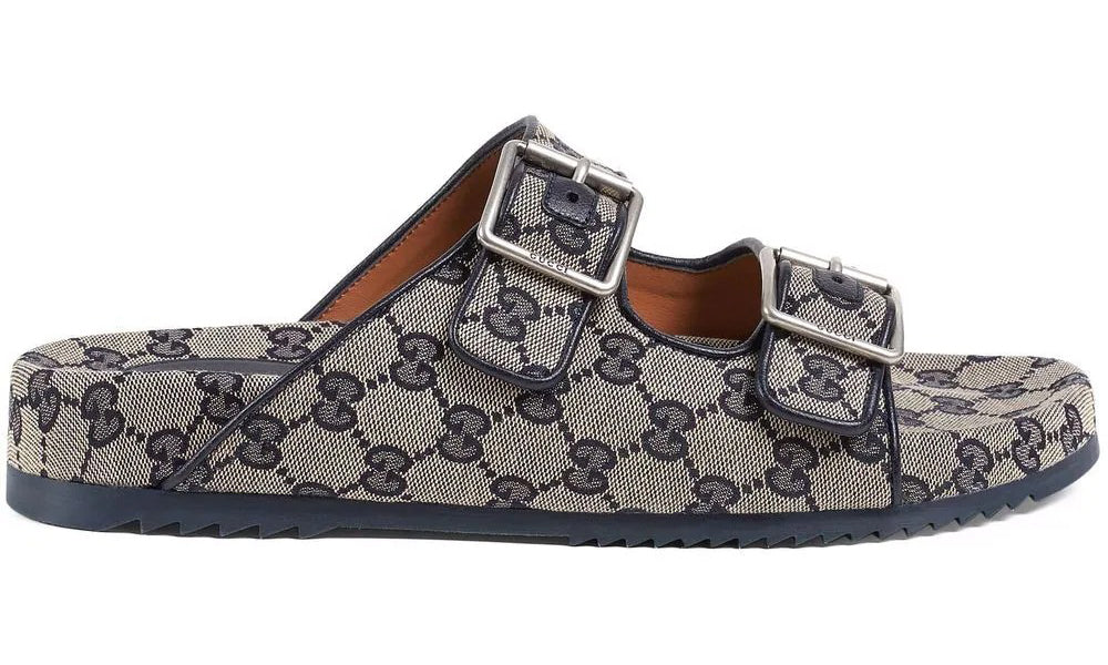 Gucci GG Supreme double-strap sandals - ARABIA LUXURY