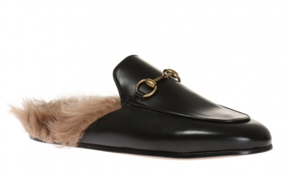 Gucci BLACK 'Princetown' slippers - ARABIA LUXURY