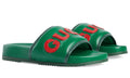 Gucci  Leather Logo Slides - ARABIA LUXURY