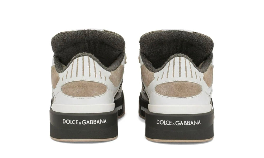 Dolce & Gabbana New Roma panelled 'white/khaki/beige' - ARABIA LUXURY