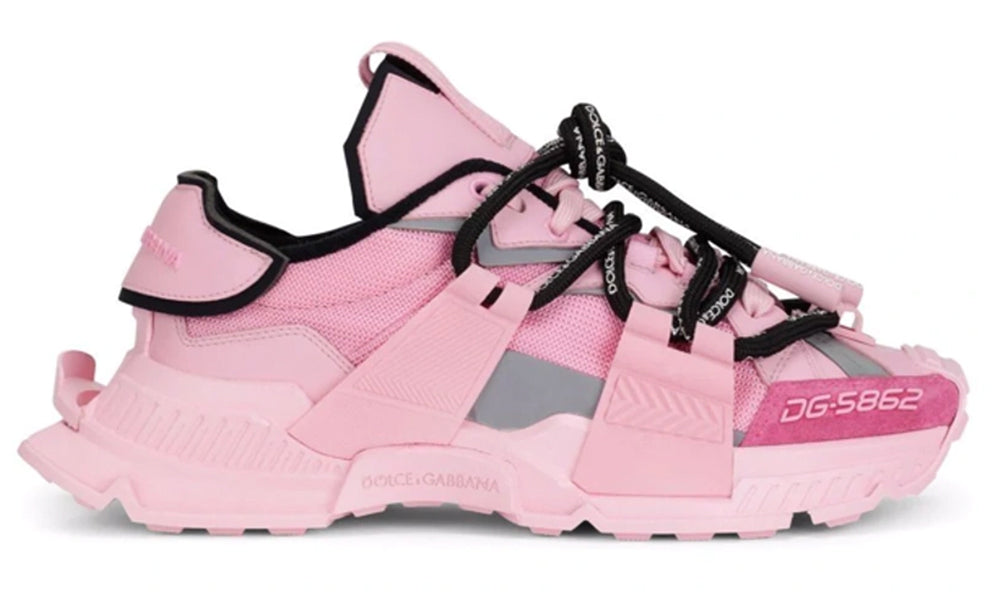 DOLCE GABBANA Mixed-material Space Sneakers In Multicolor