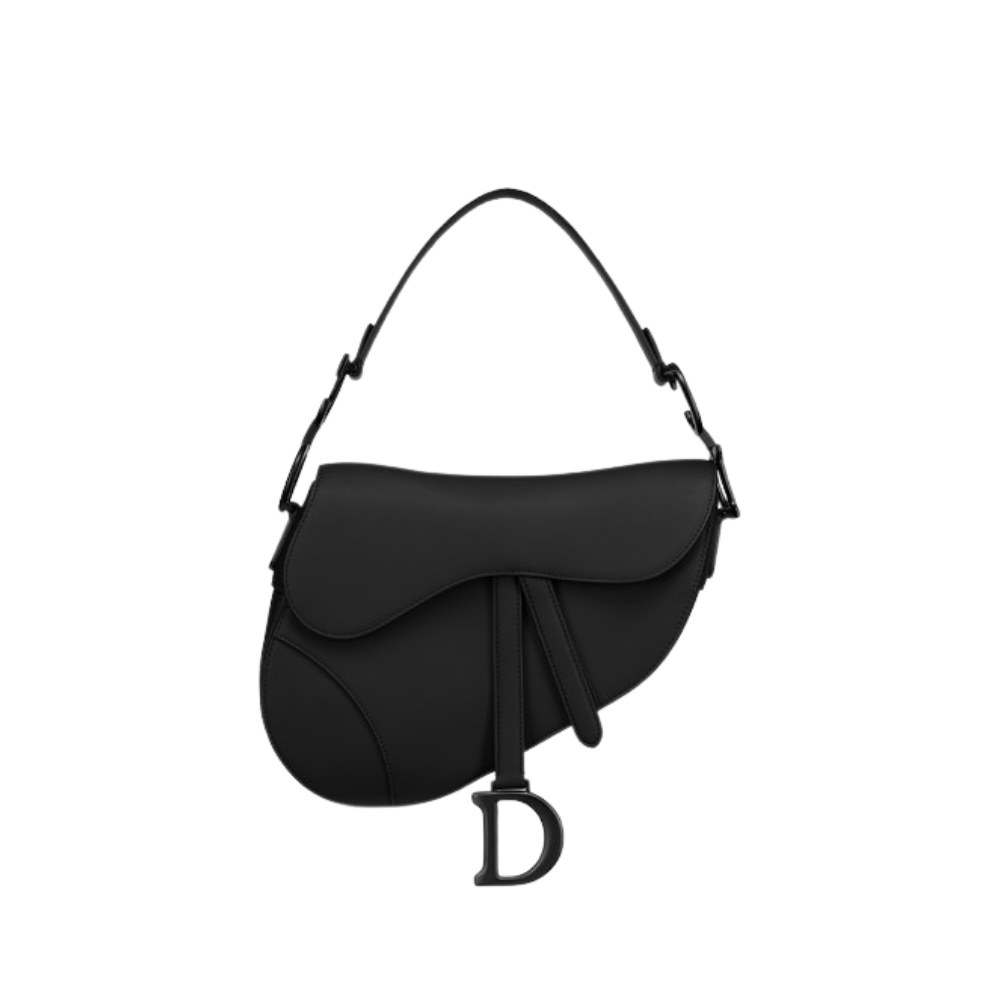 Christian dior matte discount black saddle bag