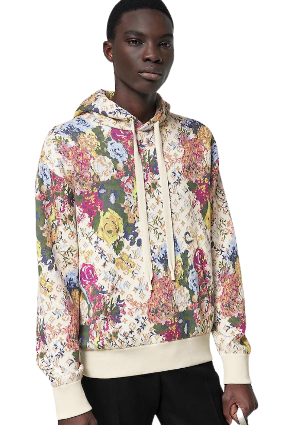 LVSE Flower Quilted Hoodie Jacket - Men - Ready-to-Wear