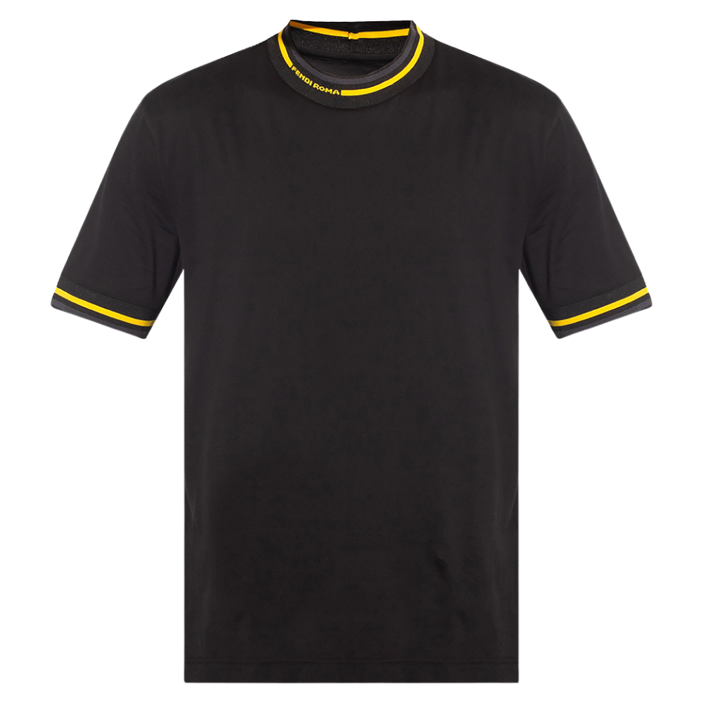 Fendi black and yellow shirt online