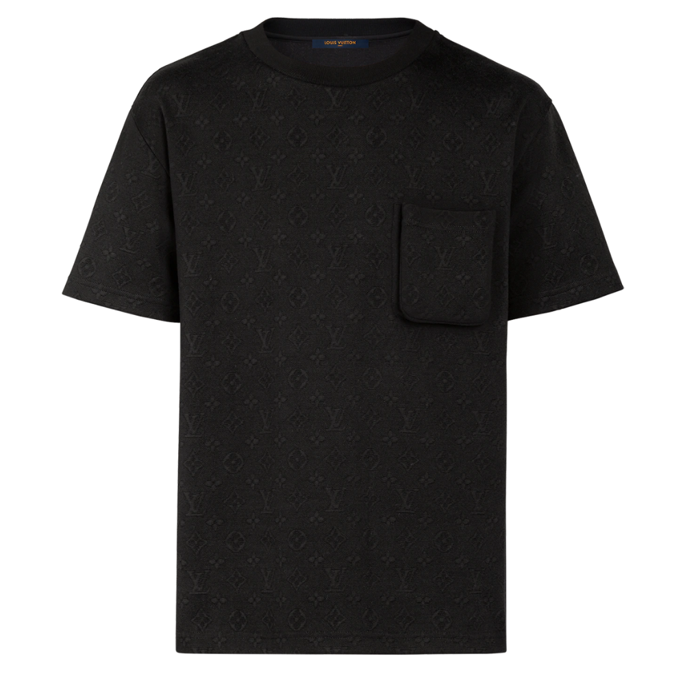 LOUIS VUITTON 3D Pocket Monogram Cotton Black T-Shirt XXL BNWT