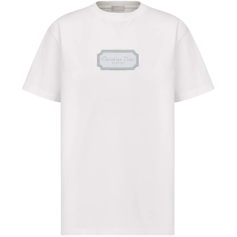 Christian Dior Couture Relaxed-Fit T-Shirt White Organic Cotton