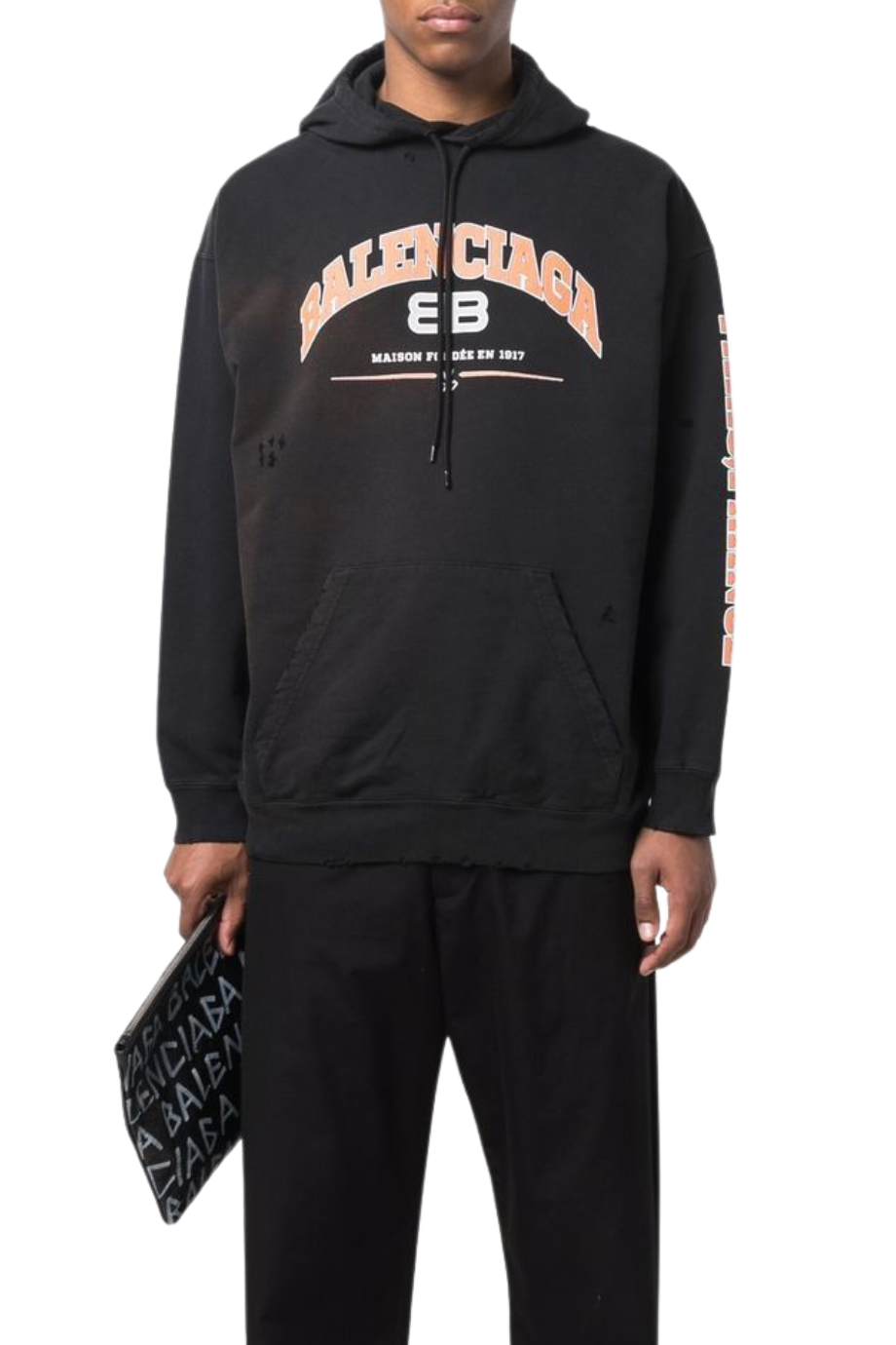 Balenciaga logo print hoodie ARABIA LUXURY