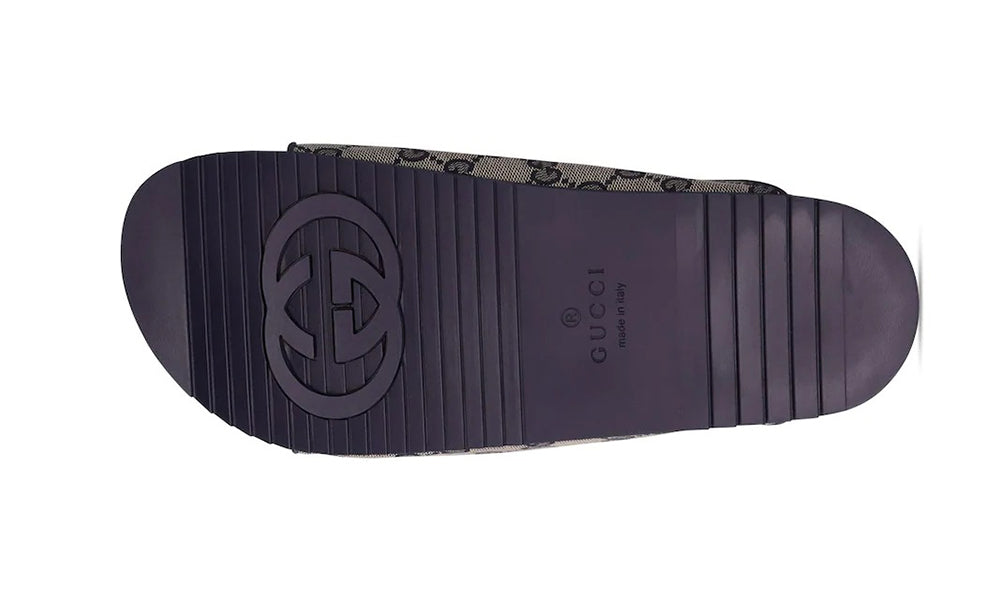 Gucci Gg Canvas Slide Sandals - ARABIA LUXURY