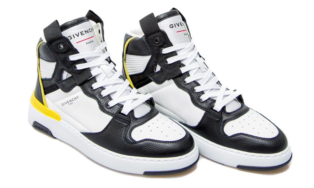 Givenchy Black And White High-top Wing Sneaker - ARABIA LUXURY