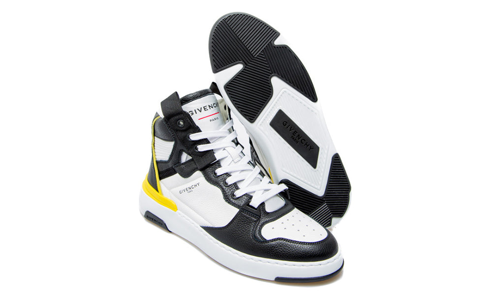 Givenchy Black And White High-top Wing Sneaker - ARABIA LUXURY