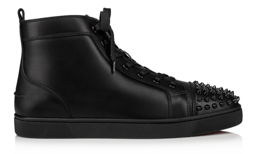 Christian Louboutin Lou Spikes High-top Calf Leather "Black" - 