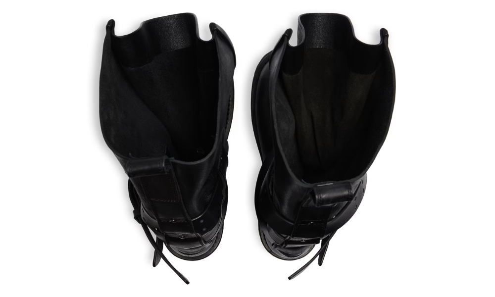 Balenciaga Venom High Boot in Black Calfskin -