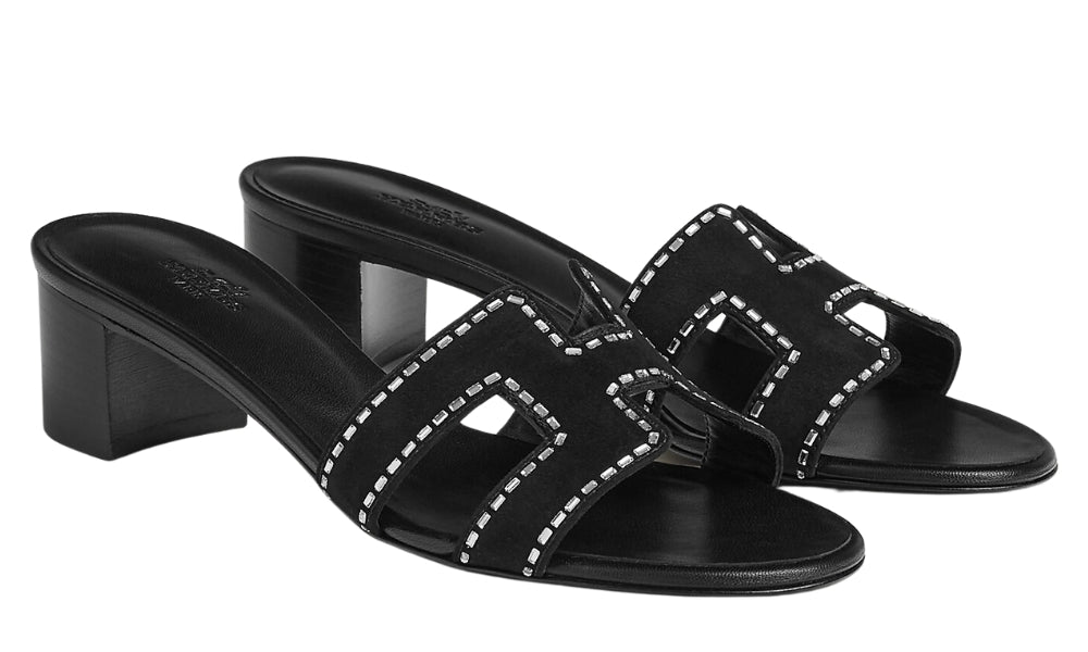 HERMES Oasis Sandal "Black" - ARABIA LUXURY