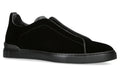 ZEGNA  Velvet Triple Stitch Sneakers 