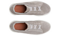 Zegna Grey Mélange Suede Triple Stitch Sneakers -