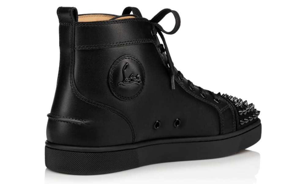 Christian Louboutin Lou Spikes High-top Calf Leather "Black" - 