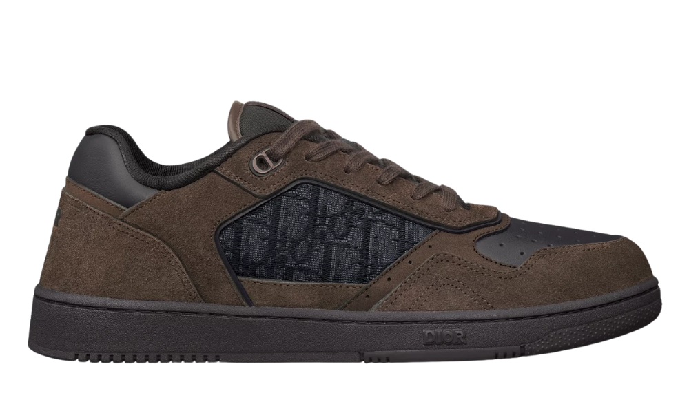 Dior B27 Uptown Low-Top Sneaker "Deep Brown Suede, Black Smooth" - 