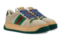 Gucci Screener low-top leather sneakers 'Cream White Green' - ARABIA LUXURT