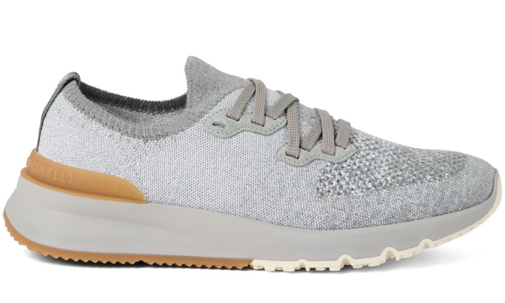 Brunello Cucinelli knitted sneakers "Grey" - 