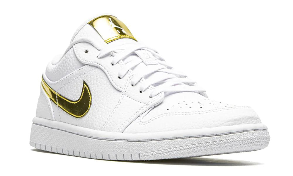 Nike Air Jordan 1 Retro Low 'White Metallic Gold' - ARABIA LUXURY