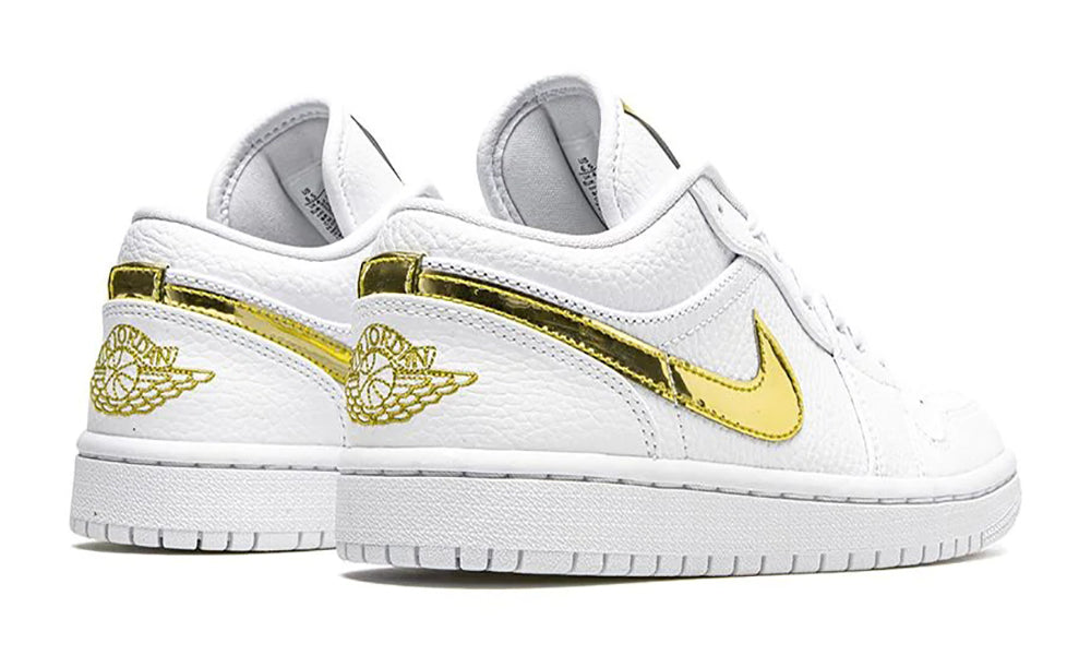 Nike Air Jordan 1 Retro Low 'White Metallic Gold' - ARABIA LUXURY