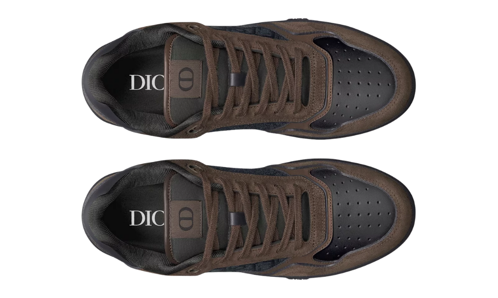 Dior B27 Uptown Low-Top Sneaker "Deep Brown Suede, Black Smooth" - 