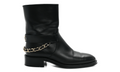 Chanel  Calfskin Chain Short Boots 