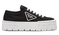 Prada  Gabardine Wheel Platform 'Black White' - ARABIA LUXURY