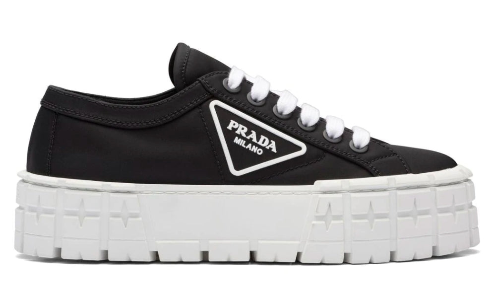 Prada  Gabardine Wheel Platform 'Black White' - ARABIA LUXURY