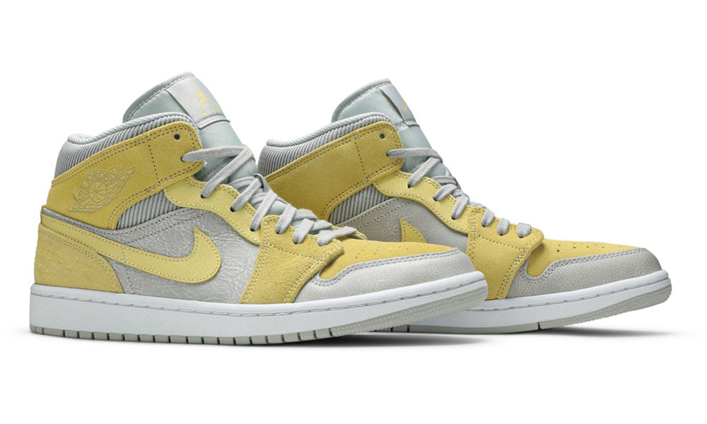 Air Jordan 1 Mid SE "Tan Grey Lemon Wash Yellow" - ARABIA LUXURY