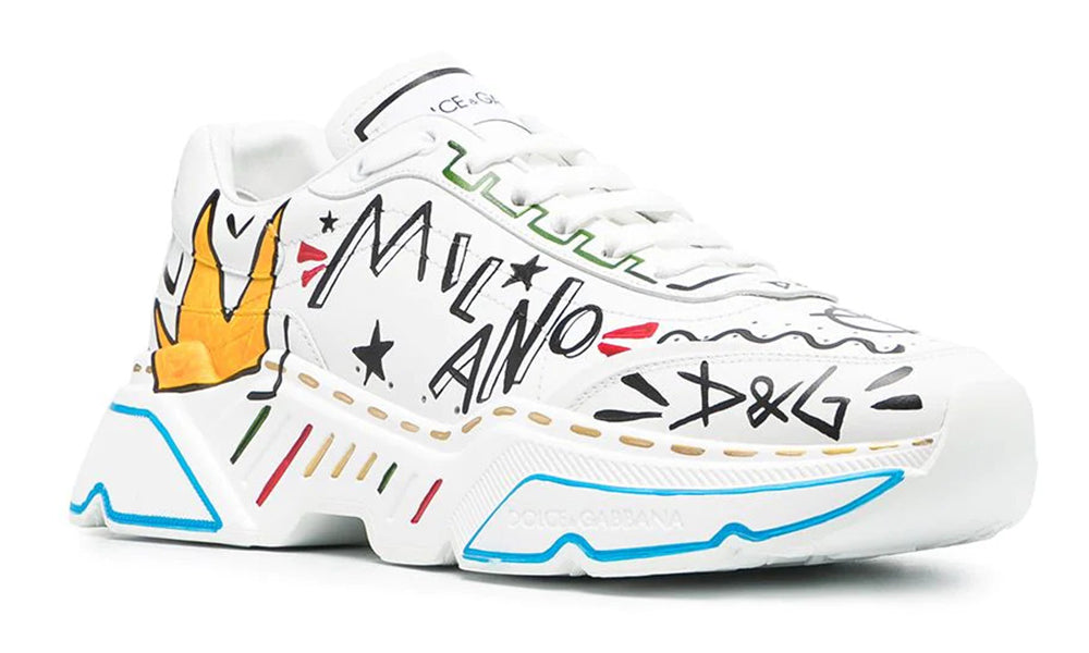 Dolce & Gabbana hand-painted Daymaster sneakers - ARABIA LUXURY