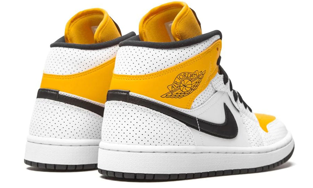 Air Jordan 1 Mid "Perforated - White University Gold" - ARABIA LUXURY