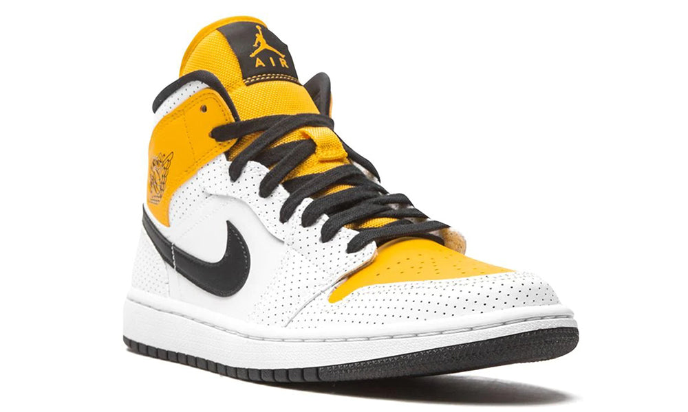 Air Jordan 1 Mid "Perforated - White University Gold" - ARABIA LUXURY