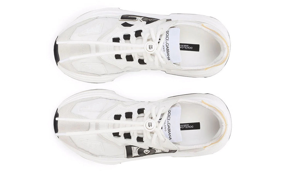 Dolce & Gabbana logo-patch lace-up sneakers - ARABIA LUXURY