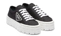 Prada  Gabardine Wheel Platform 'Black White' - ARABIA LUXURY