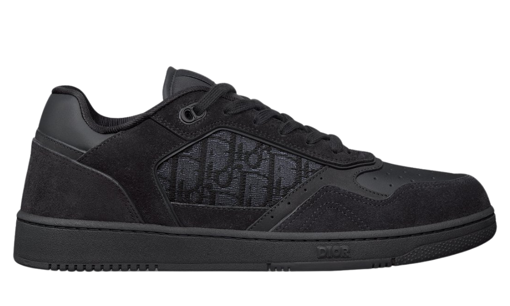 Dior B27 Uptown Low-Top Sneaker "Black Suede, Black Smooth" - 