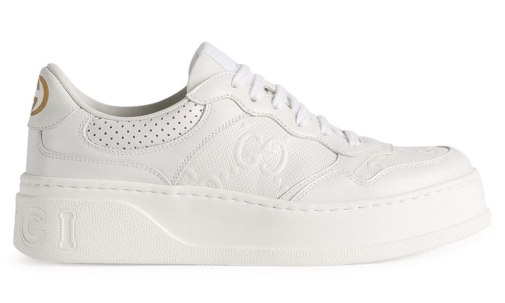 GUCCI Leather Monogram Sneakers - ARABIA LUXURT