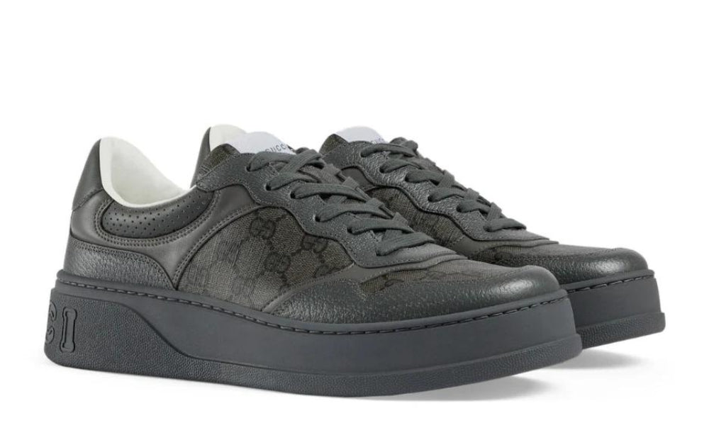 Gucci Lace Up Sneaker 'GG Monogram - Grey' - ARABIA LUXURY