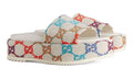 Gucci GG jacquard platform slides - ARABIA LUXURY