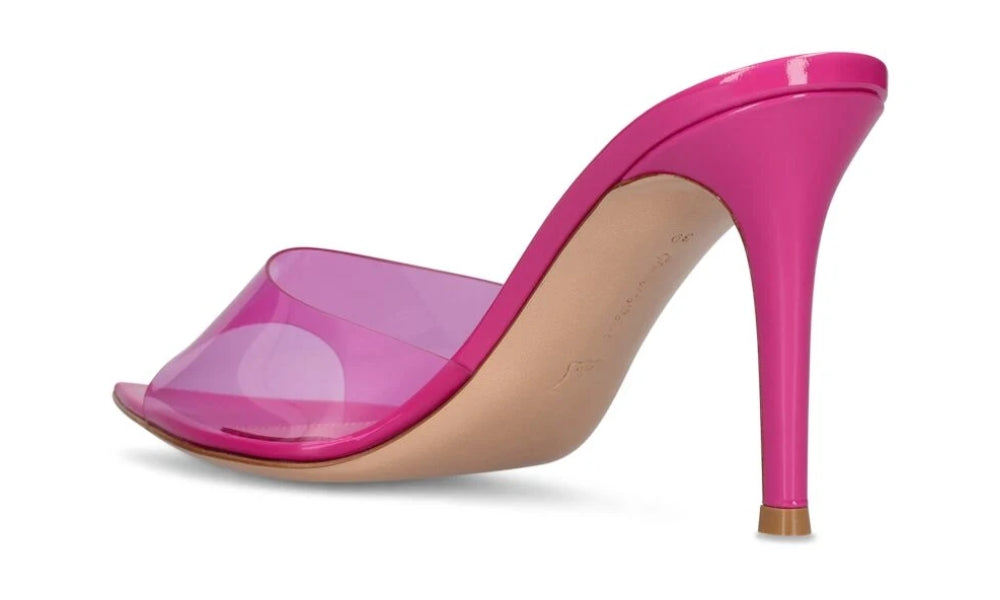 Gianvito Rossi Elle 85mm point-toe mules "Pink" - ARABIA LUXURY