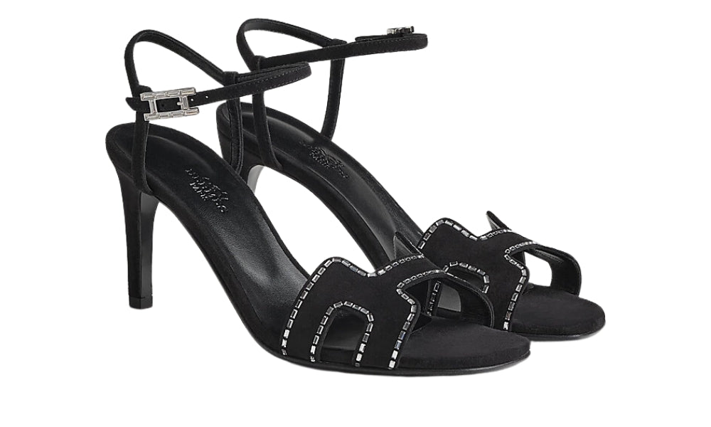 HERMES Heden 80 sandal "Black" - ARABIA LUXURY