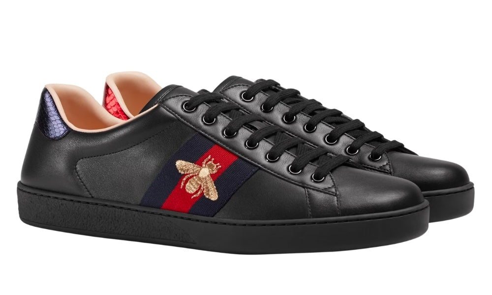 Gucci Ace Embroidered 'Black Bee' - ARABIA LUXURY