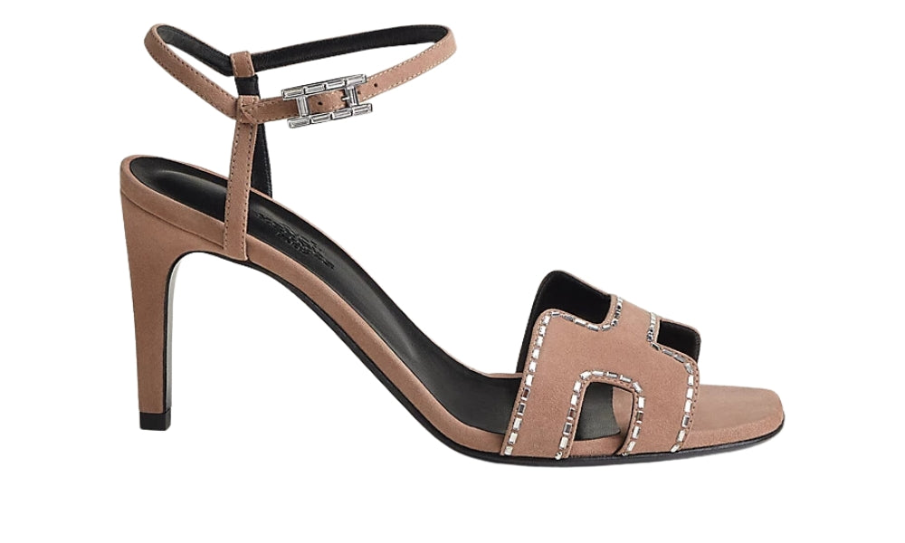 HERMES Heden 80 sandal "Pearl Pink" - ARABIA LUXURY