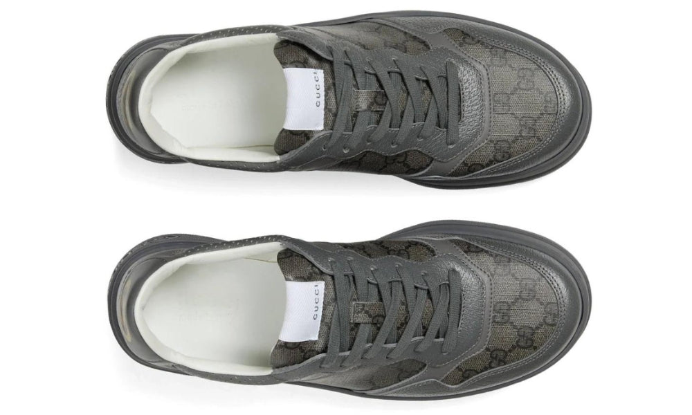 Gucci Lace Up Sneaker 'GG Monogram - Grey' - ARABIA LUXURY