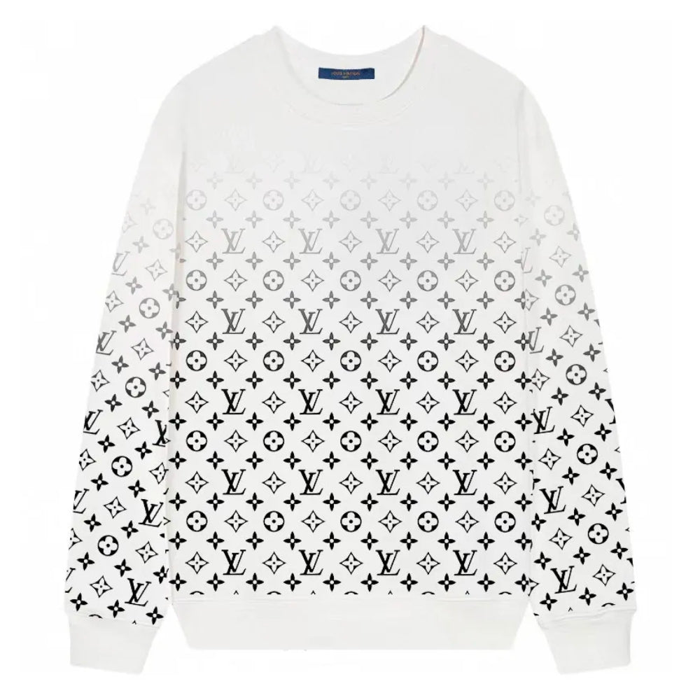 Louis Vuitton Damier Spread Printed Sweatshirt, Grey, XL