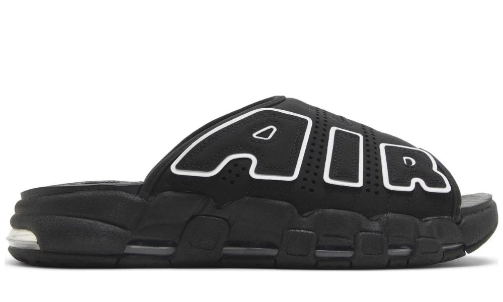 Air More Uptempo Slide ‘Black - Black Sole’ - ARABIA LUXURY