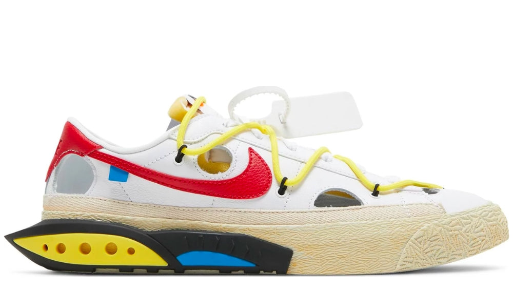 Off-White x Nike Blazer Low 'White University Red' - ARABIA LUXURY