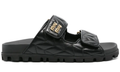 Miu Miu Matelassé Nappa Leather Slides 