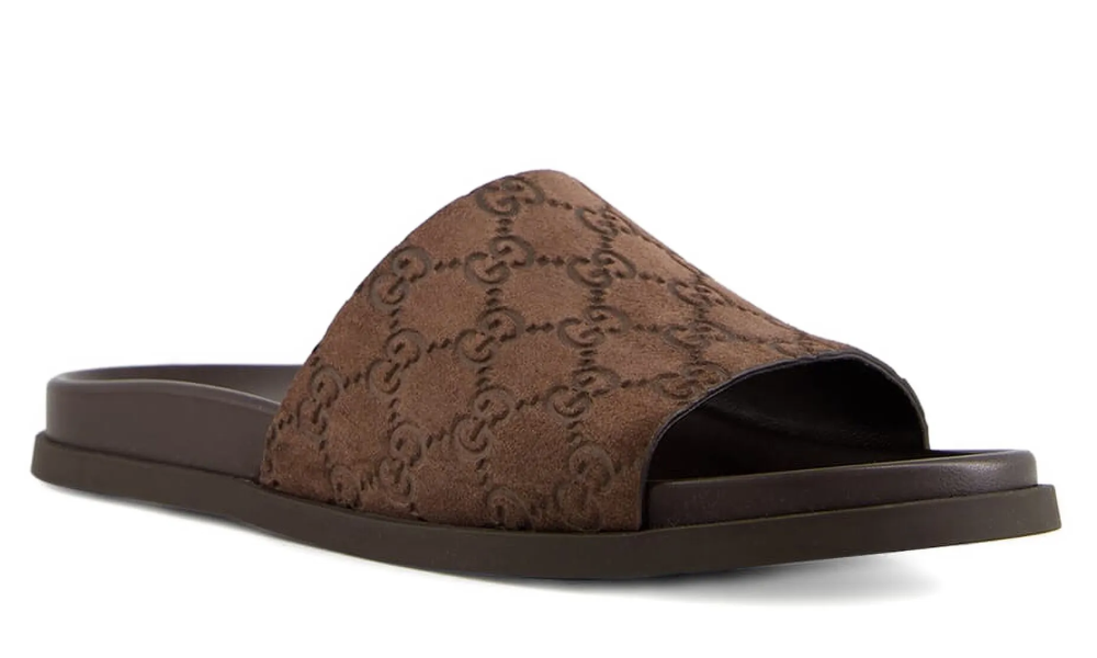 Gucci Suede Sandals "Earth Brown" - 